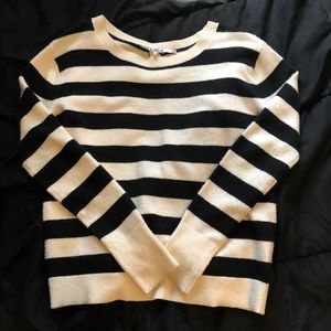 Pam & Gela striped sweater with open back. Sz P/S